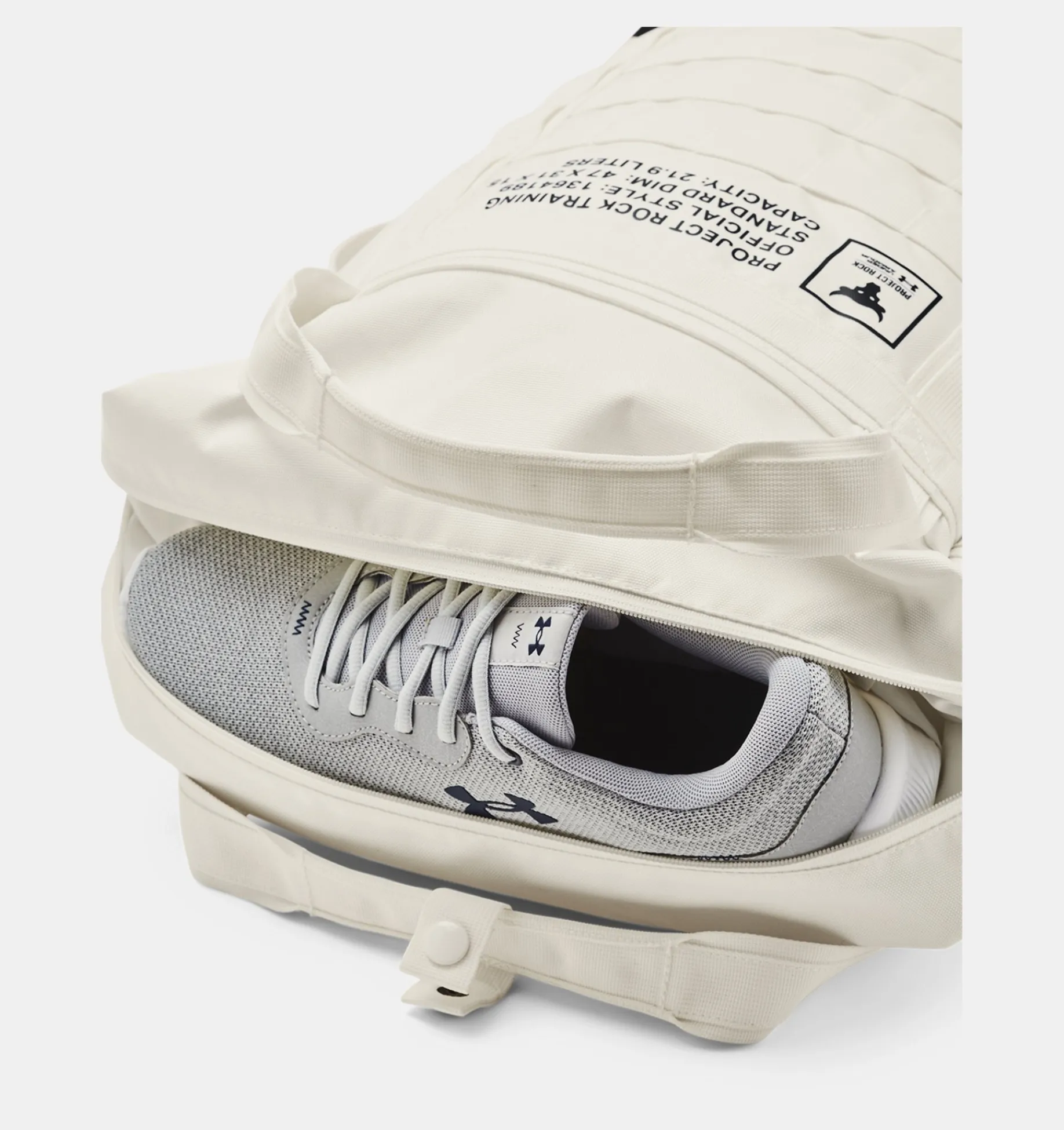Best Sale Under Armour Borsone Zaino Project Rock Box Ivory / Black - 130