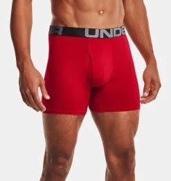 Best Under Armour Boxer Charged Cotton® 15 Cm Boxerjock® Da Uomo In Confezione Tripla Red / Academy - 600