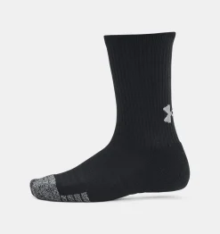Cheap Under Armour Calze Heatgear® Crew Da Bambini - Confezione Da 3 Paia Black / Steel - 001
