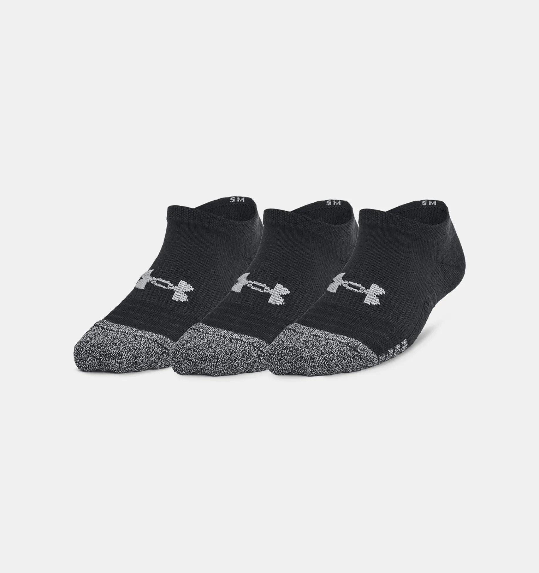 Store Under Armour Calze Heatgear® No Show Da Bambini - Confezione Da 3 Paia Black / Steel - 001
