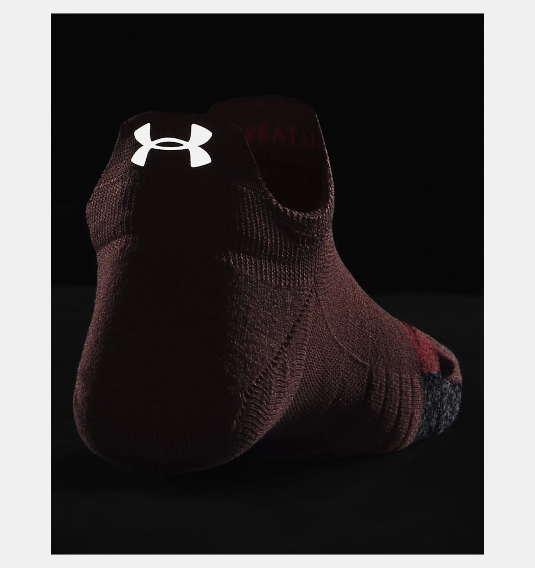 Online Under Armour Calze Ua Breathe 2-Pack No Show Tab Da Donna Red Fusion / White - 604