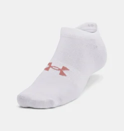 Outlet Under Armour Calze Ua Essential No Show Unisex - Confezione Da 3 Paia Pink Elixir / White - 697