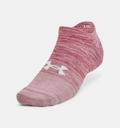 Outlet Under Armour Calze Ua Essential No Show Unisex - Confezione Da 3 Paia Pink Elixir / White - 697