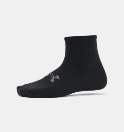 Best Sale Under Armour Calze Ua Essential 3-Pack Quarter Da Bambini Black / Pitch Gray - 001