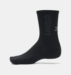 Cheap Under Armour Calze Ua 3-Maker Mid-Crew Unisex - Confezione Da 3 Paia Black / Pitch Gray - 001
