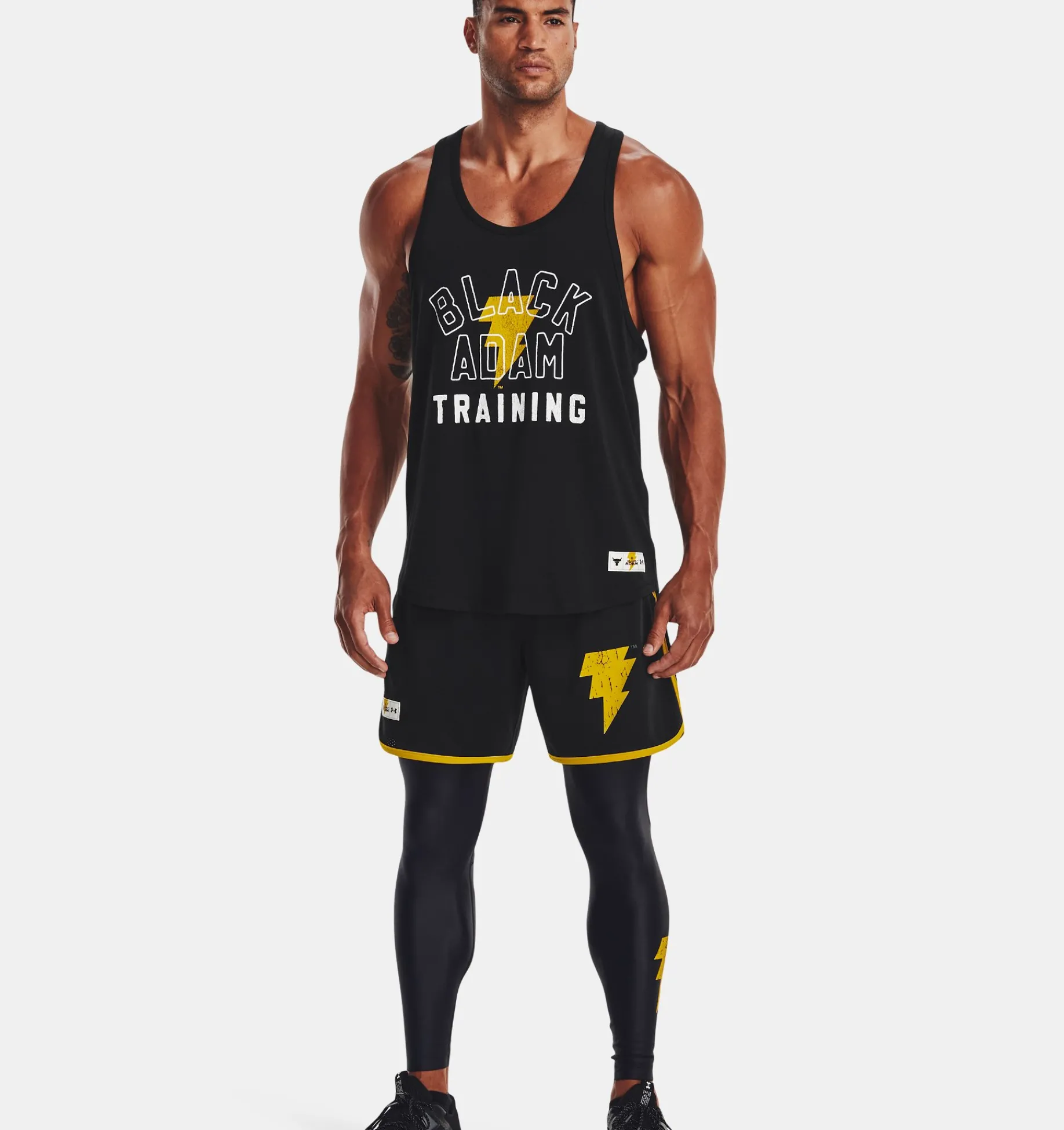 Flash Sale Under Armour Canotta Project Rock Black Adam Da Uomo Black / White - 001