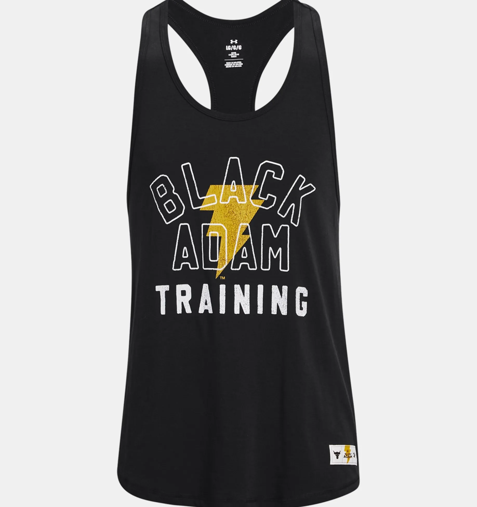 Flash Sale Under Armour Canotta Project Rock Black Adam Da Uomo Black / White - 001