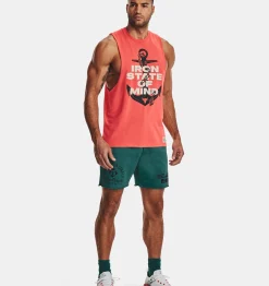 Flash Sale Under Armour Canotta Project Rock Iron Muscle Da Uomo Vermillion / Black - 872