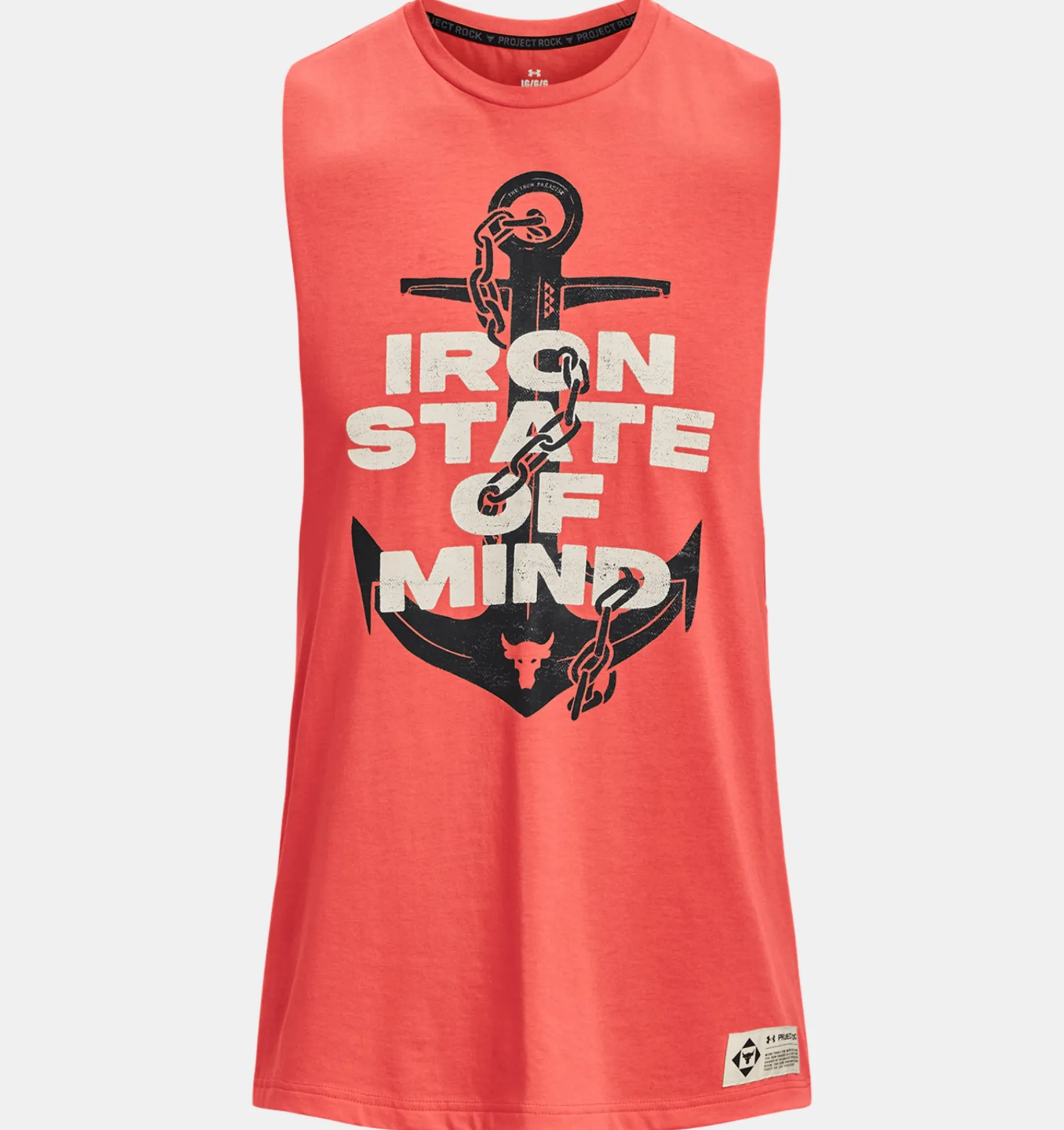 Flash Sale Under Armour Canotta Project Rock Iron Muscle Da Uomo Vermillion / Black - 872