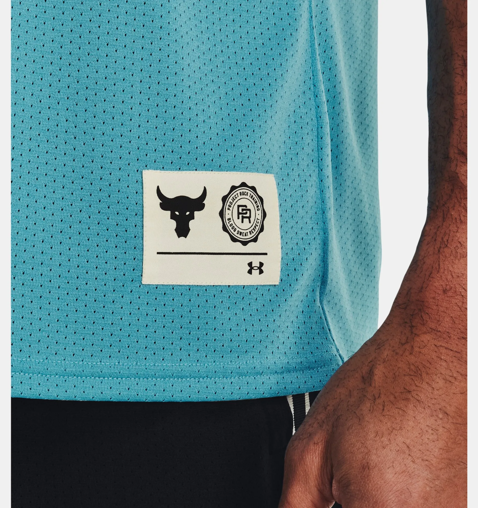 Online Under Armour Canotta Project Rock Reversible Mesh Da Uomo Glacier Blue / Black - 433