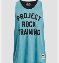 Online Under Armour Canotta Project Rock Reversible Mesh Da Uomo Glacier Blue / Black - 433