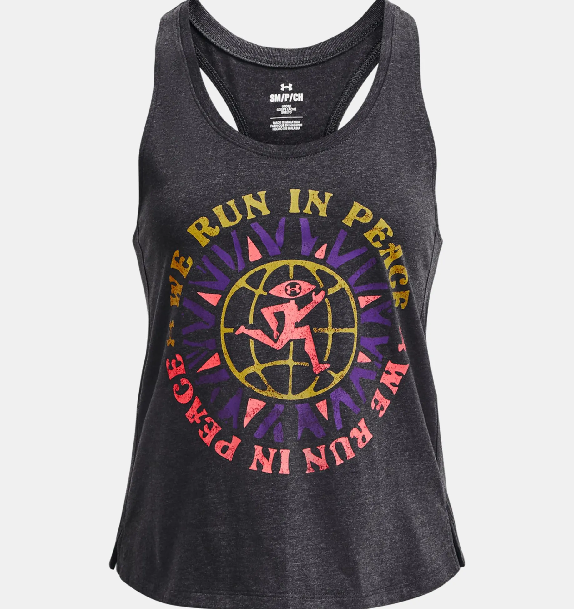 Shop Under Armour Canotta Ua Run In Peace Da Donna Black / Pink Shock - 001