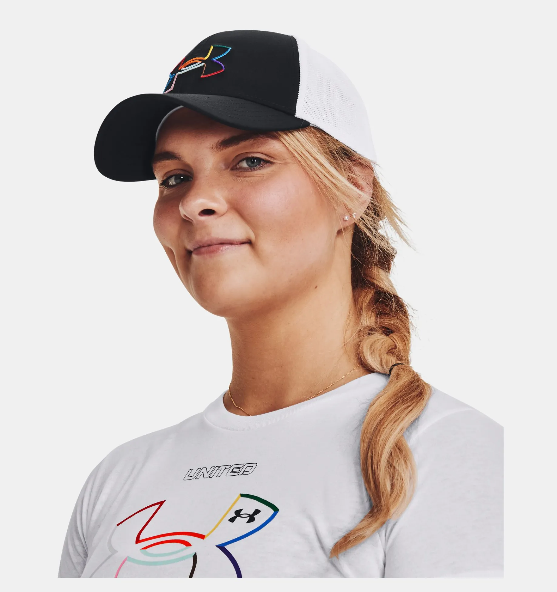 New Under Armour Cappello Ua Pride Trucker Da Uomo Black / White - 001