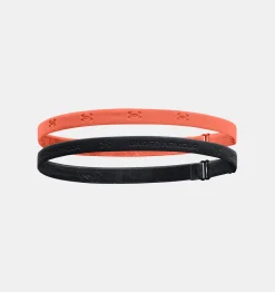 Sale Under Armour Fasce Per Capelli Ua Adjustable Mini Da Donna - Confezione Da 2 Frosted Orange / Black - 848