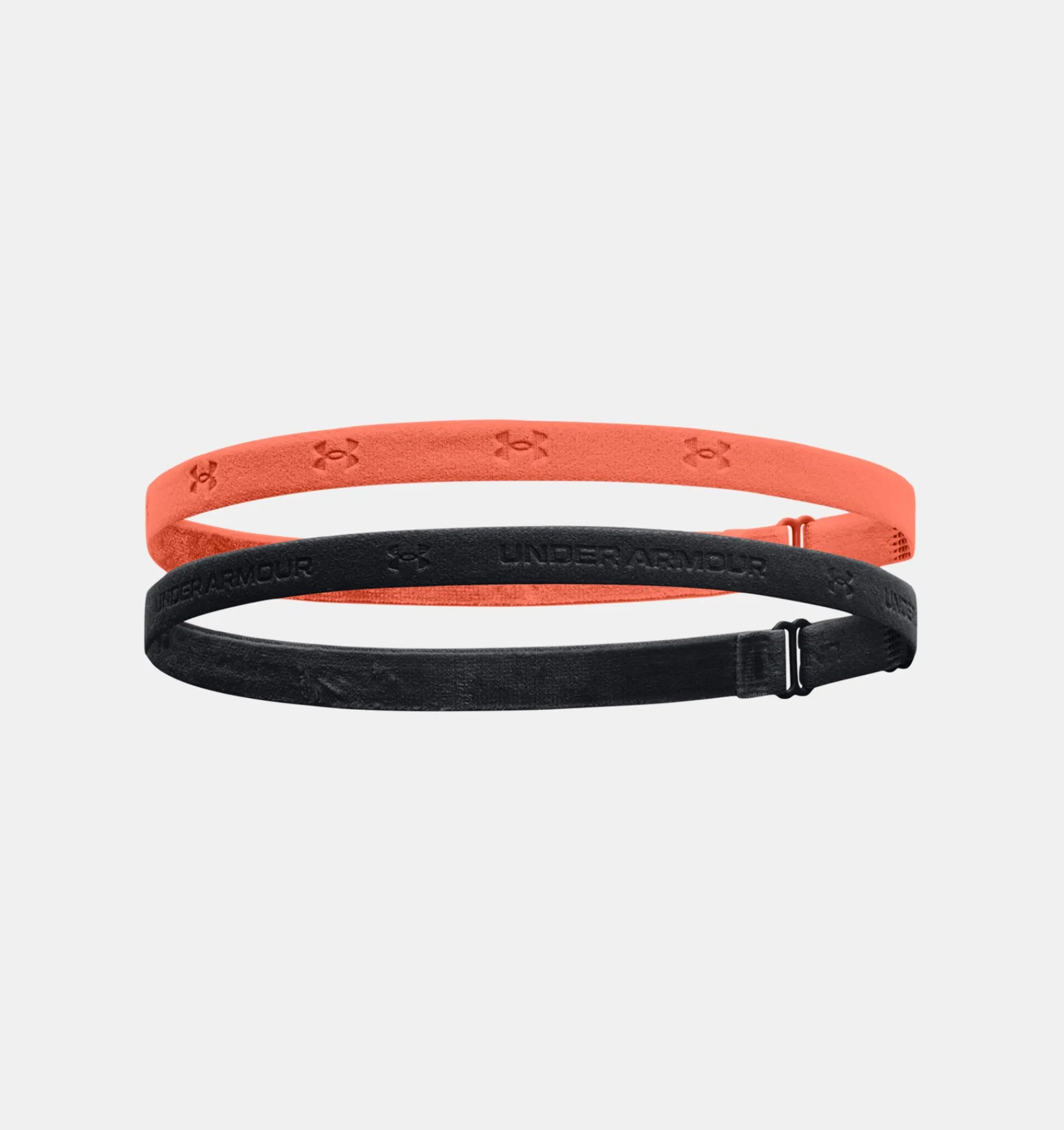 Sale Under Armour Fasce Per Capelli Ua Adjustable Mini Da Donna - Confezione Da 2 Frosted Orange / Black - 848