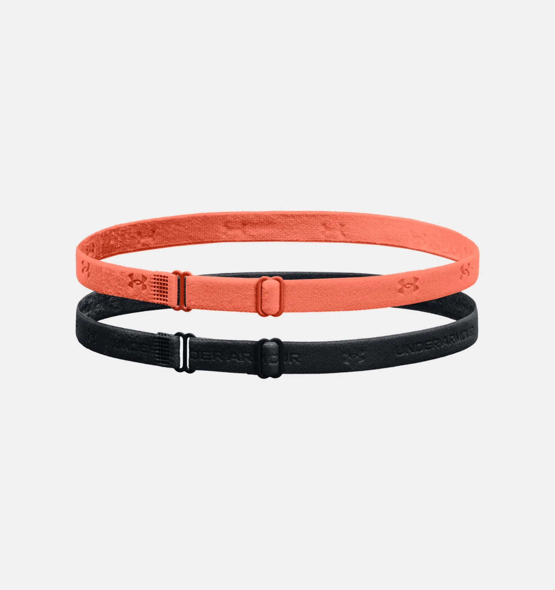 Sale Under Armour Fasce Per Capelli Ua Adjustable Mini Da Donna - Confezione Da 2 Frosted Orange / Black - 848