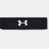 Best Under Armour Fascia Per Capelli Ua Performance Da Uomo Black / White - 001