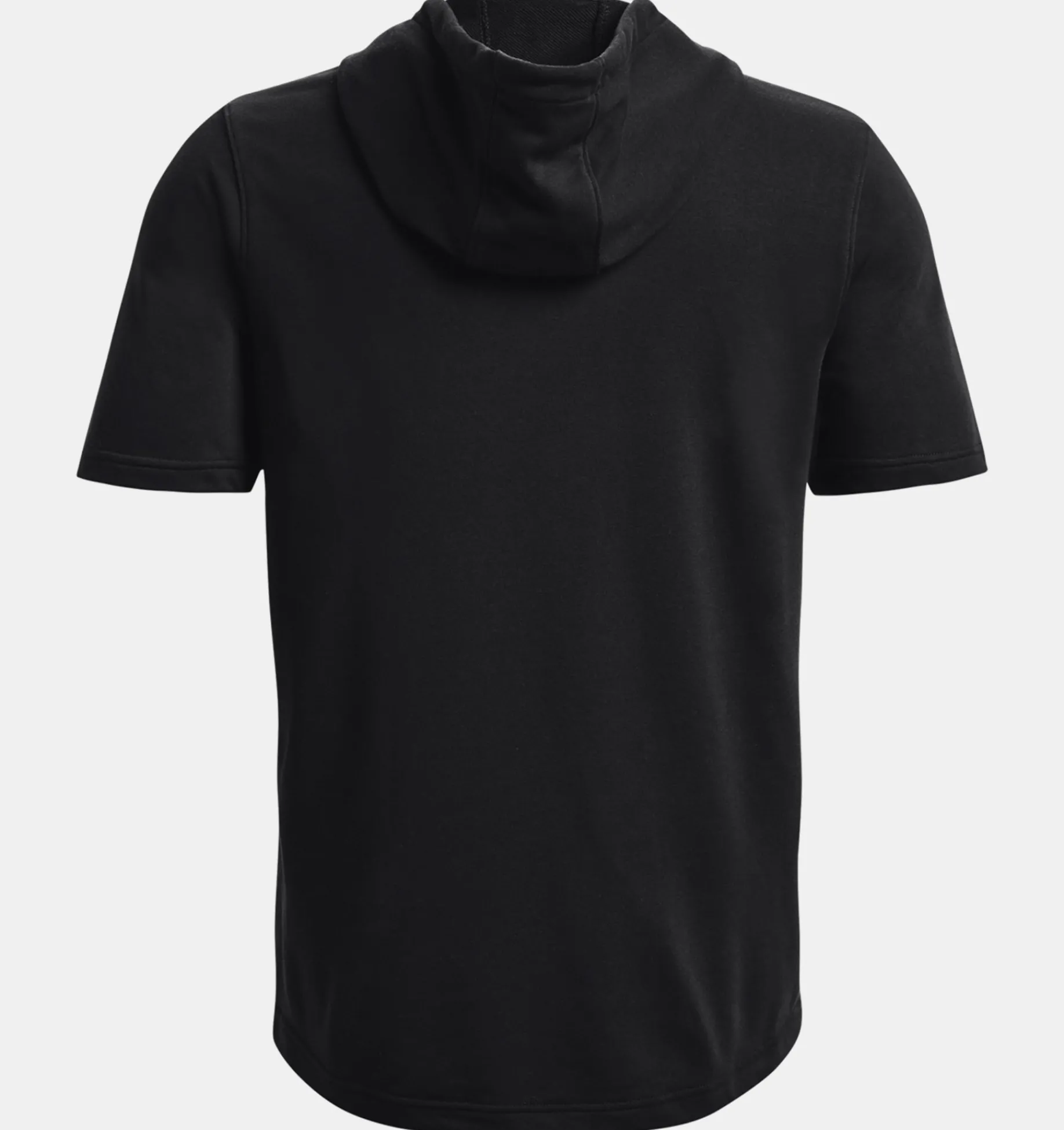 New Under Armour Felpa Con Cappuccio A Maniche Corte Ua Rival Terry Da Uomo Black / Onyx White - 001