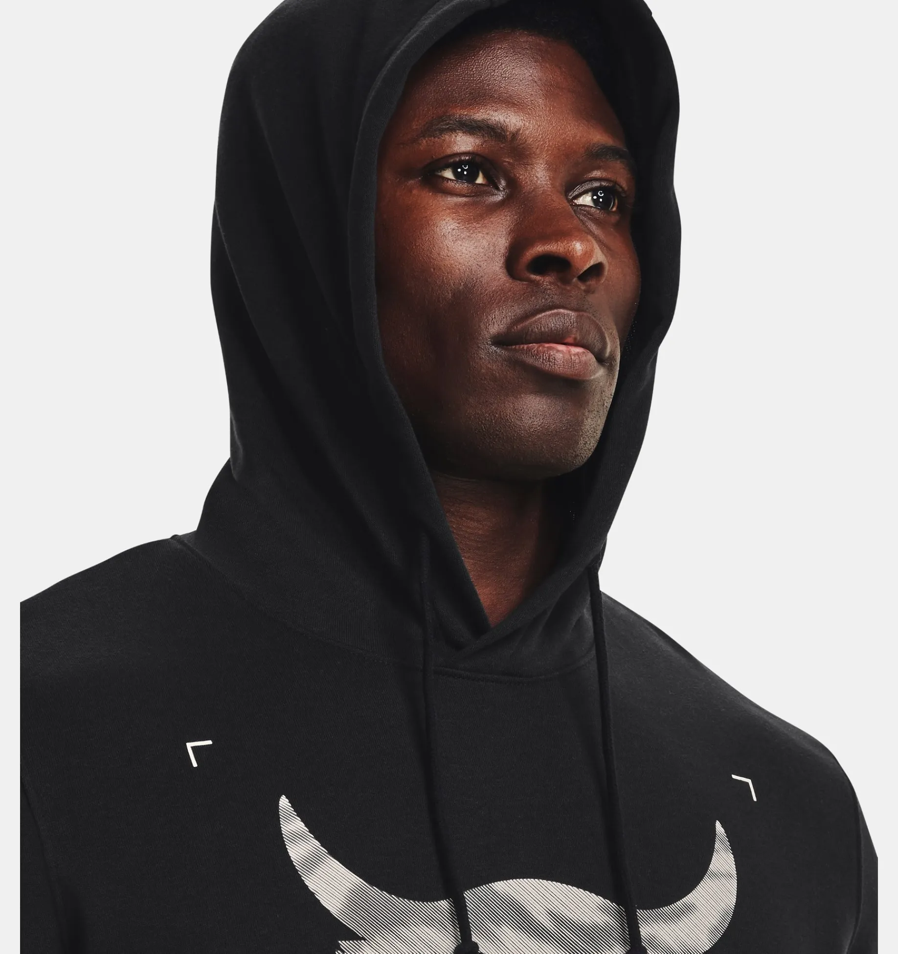 Shop Under Armour Felpa Con Cappuccio A Manica Corta Project Rock Terry Da Uomo Black / Onyx White - 002