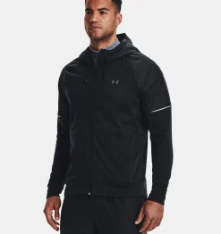 New Under Armour Felpa Con Cappuccio Armour Fleece® Storm Full Zip Da Uomo Black / Pitch Gray - 001