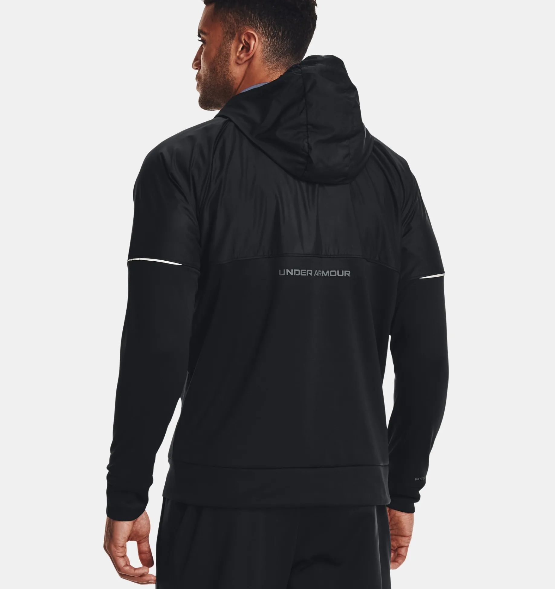 New Under Armour Felpa Con Cappuccio Armour Fleece® Storm Full Zip Da Uomo Black / Pitch Gray - 001