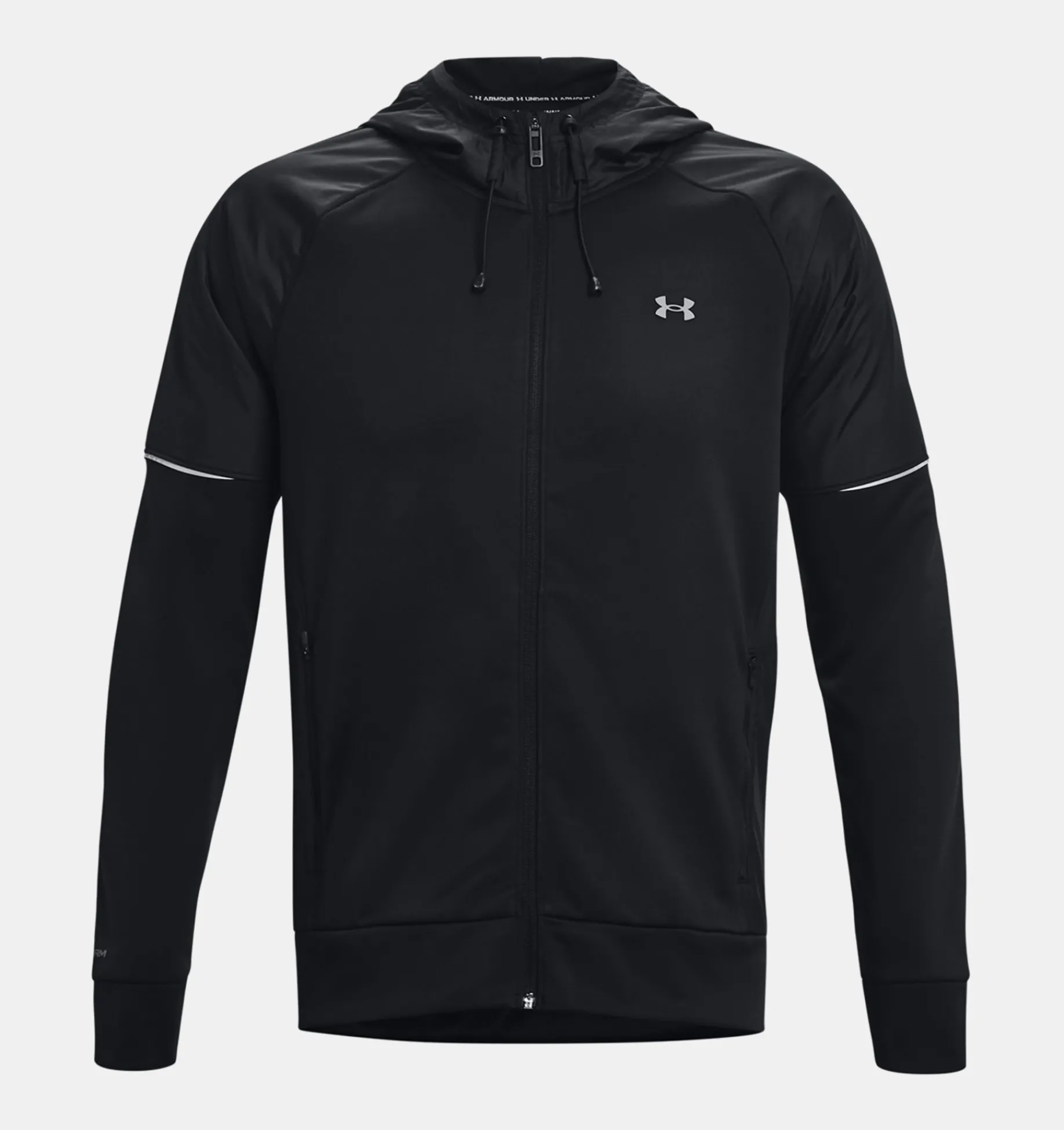 New Under Armour Felpa Con Cappuccio Armour Fleece® Storm Full Zip Da Uomo Black / Pitch Gray - 001