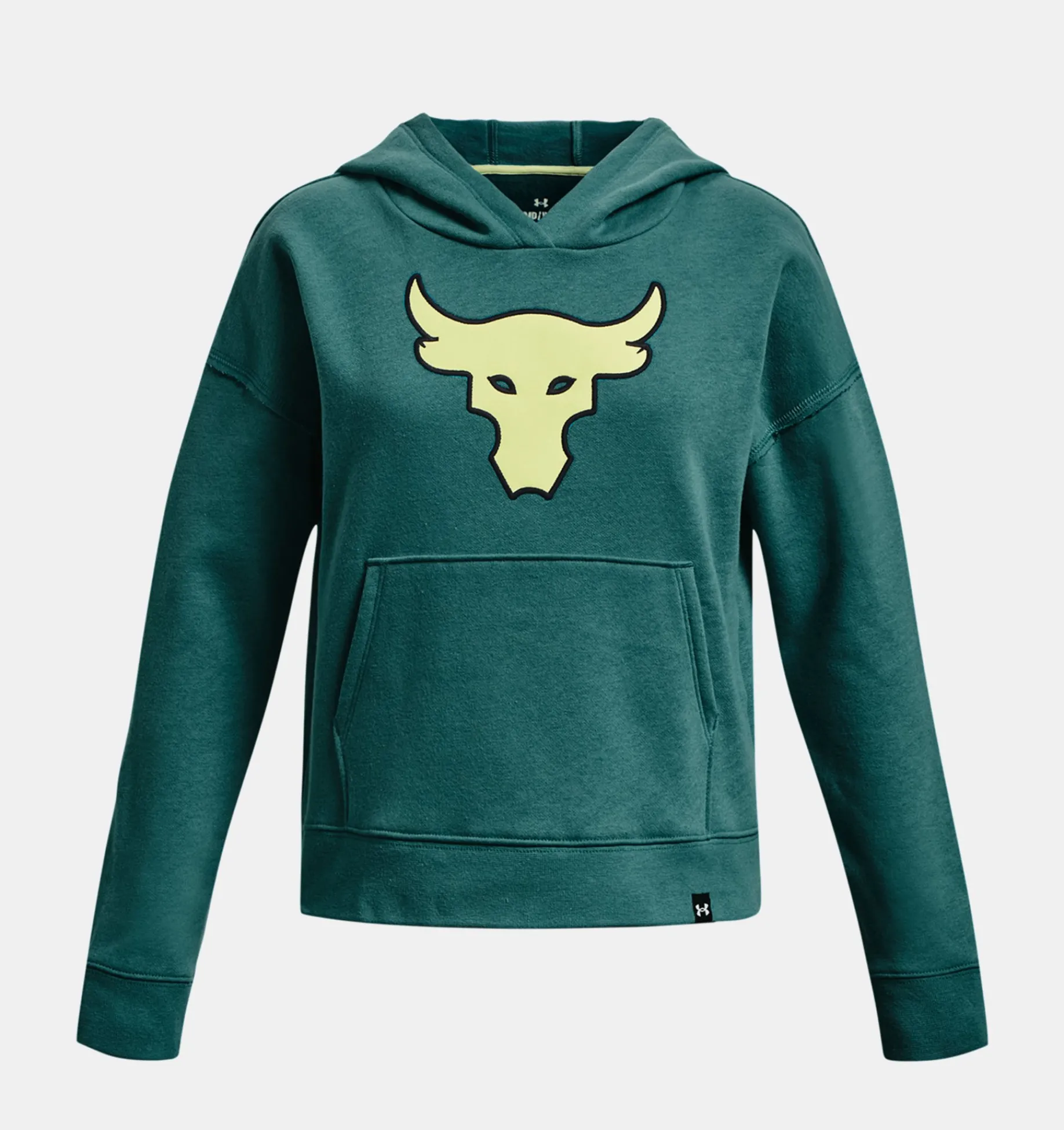 Online Under Armour Felpa Con Cappuccio Project Rock Heavyweight Terry Brahma Bull Da Ragazza Coastal Teal / Fade - 722