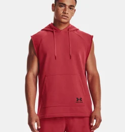 Hot Under Armour Felpa Con Cappuccio Senza Maniche Ua Heavyweight Terry Da Uomo Chakra / Black - 638