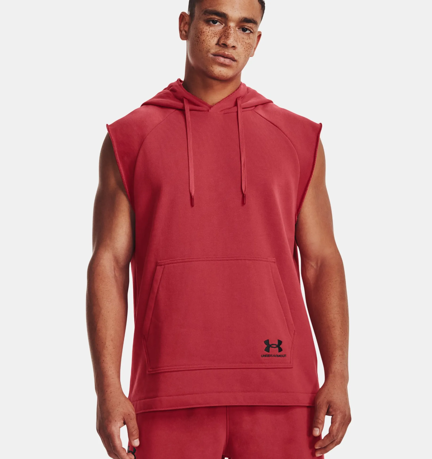 Hot Under Armour Felpa Con Cappuccio Senza Maniche Ua Heavyweight Terry Da Uomo Chakra / Black - 638