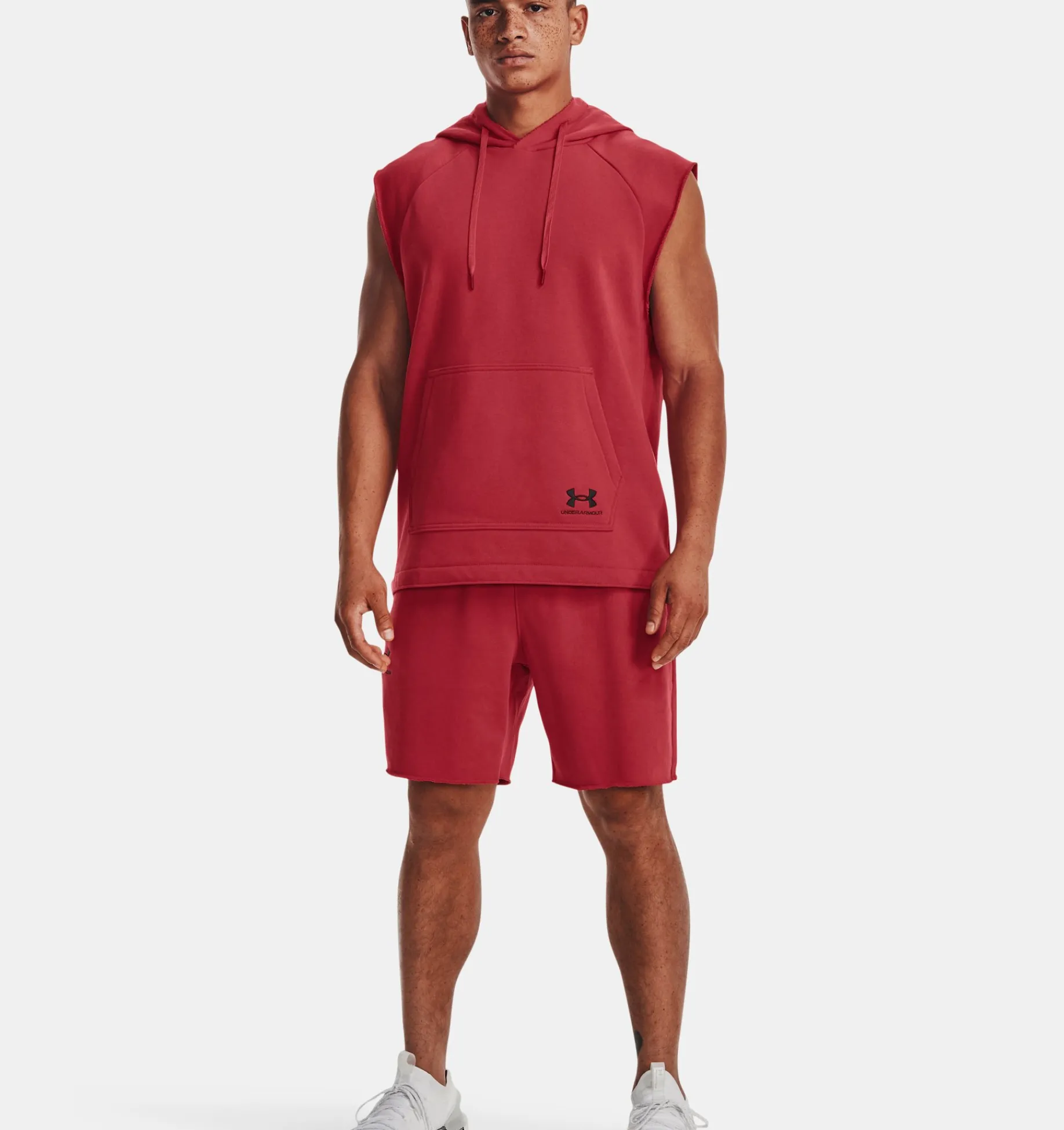 Hot Under Armour Felpa Con Cappuccio Senza Maniche Ua Heavyweight Terry Da Uomo Chakra / Black - 638
