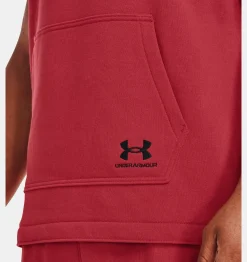 Hot Under Armour Felpa Con Cappuccio Senza Maniche Ua Heavyweight Terry Da Uomo Chakra / Black - 638