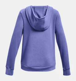 Shop Under Armour Felpa Con Cappuccio Ua Rival Fleece Full Zip Da Ragazza Baja Blue / White - 495