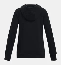Flash Sale Under Armour Felpa Con Cappuccio Ua Rival Fleece Big Logo Da Ragazza Black / Pink Edge - 002