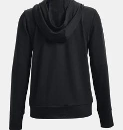 Shop Under Armour Felpa Con Cappuccio Ua Rival Terry Full-Zip Da Donna Black / White - 001