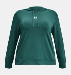 Best Under Armour Felpa Con Cappuccio Ua Rival Terry Da Donna Coastal Teal / White - 722