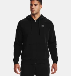 Store Under Armour Felpa Con Cappuccio Ua Rival Fleece Full Zip Da Uomo Black / Onyx White - 001