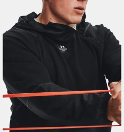 Shop Under Armour Felpa Con Cappuccio Ua Rush™ Fleece Da Uomo Black / Reflective - 001