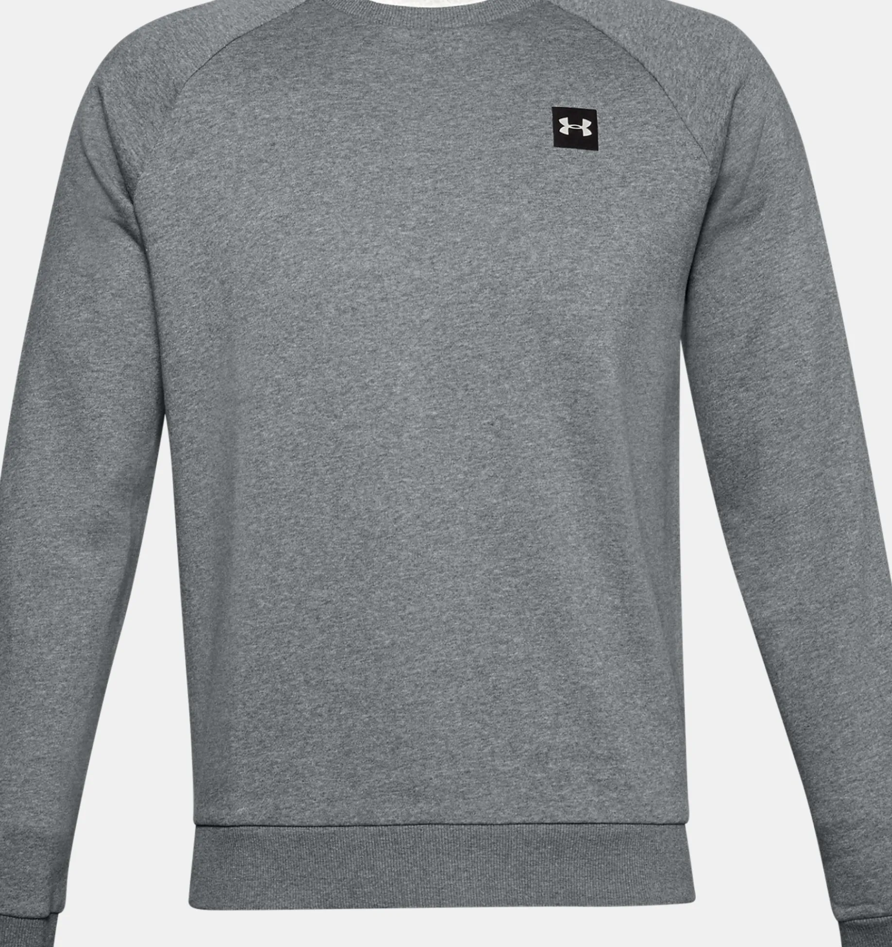 Best Sale Under Armour Felpa Ua Rival Fleece Crew Da Uomo Pitch Gray Light Heather / Onyx White - 012
