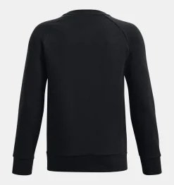 Clearance Under Armour Felpa Ua Rival Fleece Crew Da Ragazzo Black / Onyx White - 001