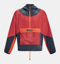 Fashion Under Armour Giacca Anorak Ua Rush™ Woven ½ Zip Da Uomo Downpour Gray / Reflective - 044