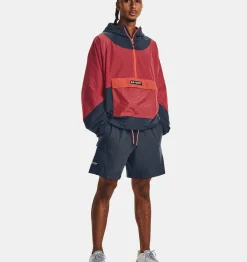 Fashion Under Armour Giacca Anorak Ua Rush™ Woven ½ Zip Da Uomo Downpour Gray / Reflective - 044