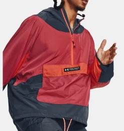 Fashion Under Armour Giacca Anorak Ua Rush™ Woven ½ Zip Da Uomo Downpour Gray / Reflective - 044