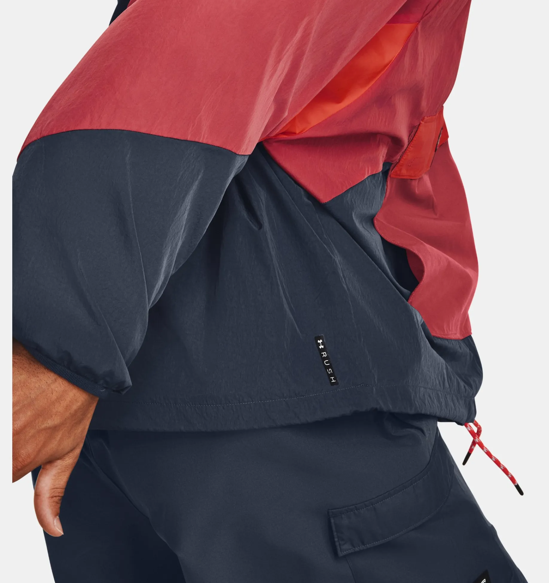 Fashion Under Armour Giacca Anorak Ua Rush™ Woven ½ Zip Da Uomo Downpour Gray / Reflective - 044