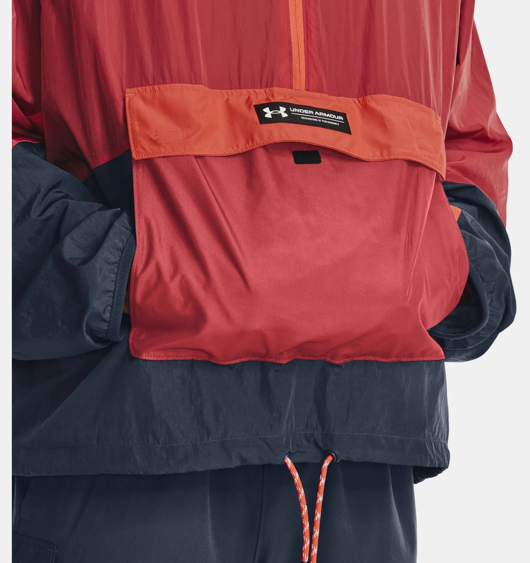 Fashion Under Armour Giacca Anorak Ua Rush™ Woven ½ Zip Da Uomo Downpour Gray / Reflective - 044