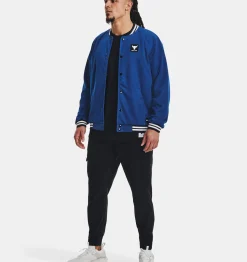 Online Under Armour Giacca Project Rock Mesh Varsity Da Uomo Blue Mirage / White - 471