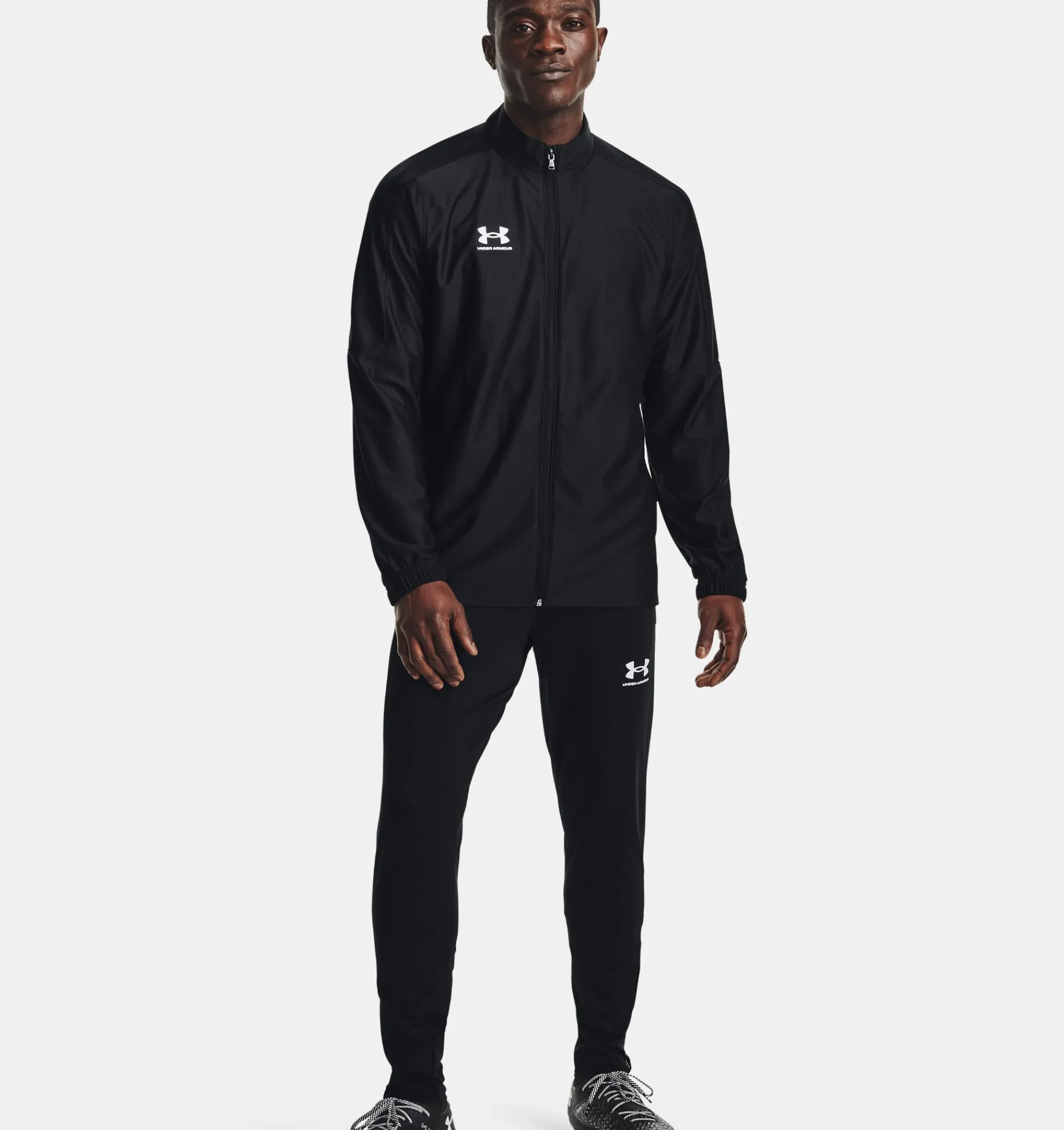 New Under Armour Giacca Ua Challenger Track Da Uomo Black / White - 001