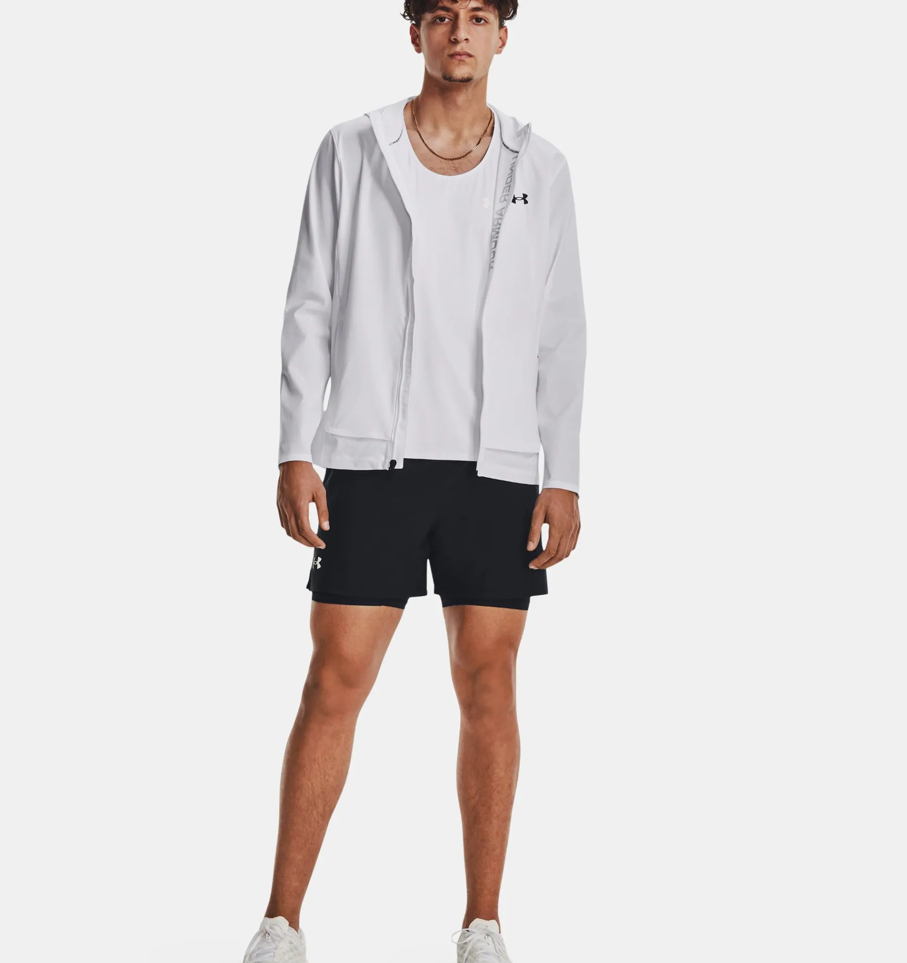 Best Sale Under Armour Giacca Ua Outrun The Storm Da Uomo White / Black - 100