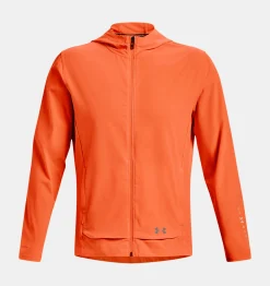 Hot Under Armour Giacca Ua Run Anywhere Storm Da Uomo Orange Blast / Reflective - 866