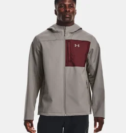 Best Under Armour Giacca Ua Storm Coldgear® Infrared Shield 2.0 Hooded Da Uomo Pewter / Chestnut Red - 294