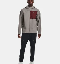 Best Under Armour Giacca Ua Storm Coldgear® Infrared Shield 2.0 Hooded Da Uomo Pewter / Chestnut Red - 294